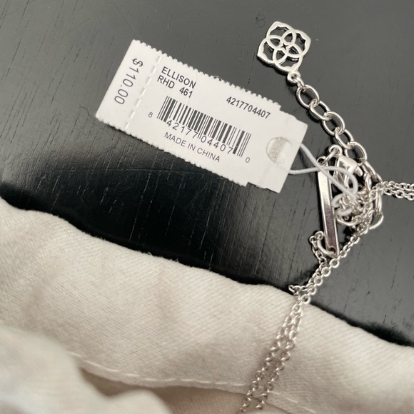 Kendra Scott Ellison Y Necklace in Bright Silver - Picture 6 of 7